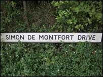 Simon de Montfort roadsign