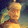 Detail from 'Blood and Iron' showing Kaiser Wilhelm leading his troops into action