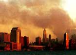 Manhattan skyline after the attack 