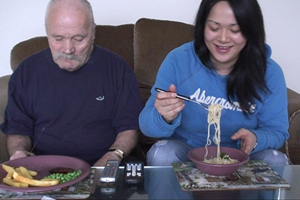 Tina's cultural roots are complex.  She is British Born Chinese but she was adopted by a white working class family when she was young.  