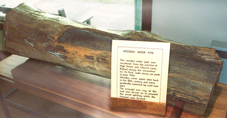 Wooden water pipe