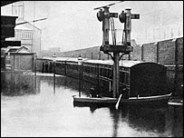 LNWR postcard of flooding at Walsall 