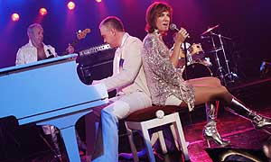 Newsreaders Jeremy Bowen, Huw Edwards and Fiona Bruce performing Bohemian Rhapsody for Children in Need