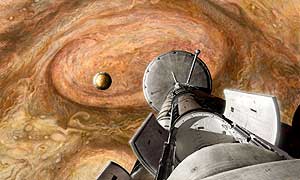 Pegasus deploys the Juno probe, an atmospheric sounding mission designed to explore Jupiter's huge weather systems