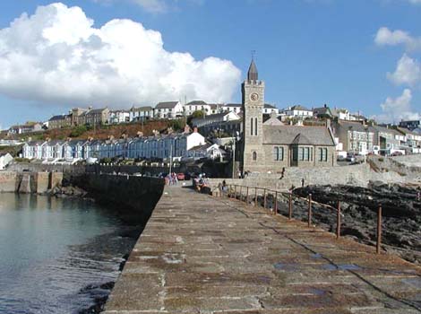 Porthleven harbour wall