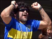 Maradona em foto tirada em 18 de março