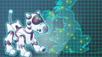 Graffeg o 'robodog' o'r wefan Hel Hanes