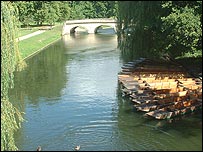 The view of the Cam from Garret Hostel Bridge