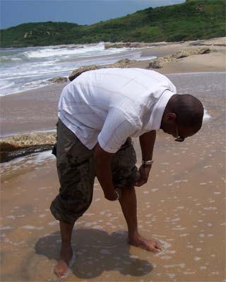 Iyare hits the beach