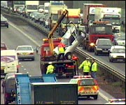 A crash on the A14