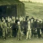The Bevin Training camp era at Birley East Colliery and a group of trainees and instructurs pose for the camara near the lamp cabin at the eastern end of the pit yard. The Bevin Training camp era at Birley East Colliery and a group of trainees and instructurs pose for the camara near the lamp cabin at the eastern end of the pit yard.