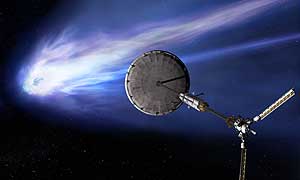 Pegasus now a couple of months away from the near disaster of its encounter with the unstable comet.  A brilliant tail has developed since then stretching up many millions of miles behind the nucleus blown by the solar wind
