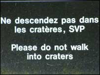 Warning sign on the Somme battlefield