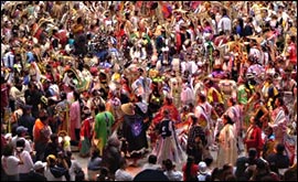 Picture: Native American Indians at folk gathering in  New Mexico