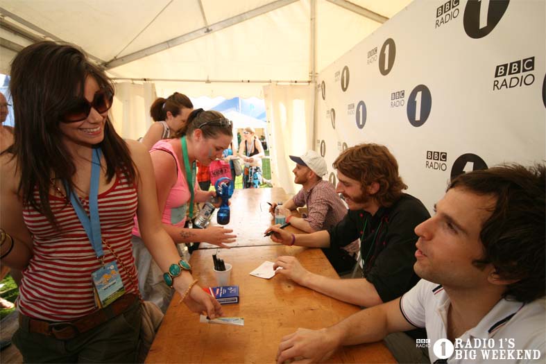 Signing sessions with The Hoosiers