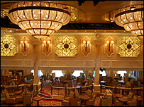 The ship's elegant decor