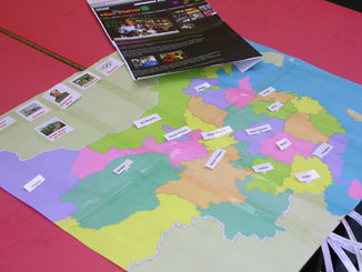The paper testing map Flora brought in to the school.