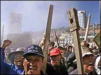 Protestos em La Paz
