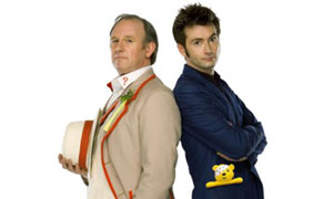 David Tennant's tenth Doctor is set to meet Peter Davison's fifth Doctor in a special scene commissioned for BBC Children in Need