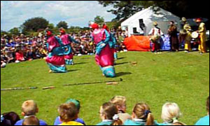 Bhangra dancers.