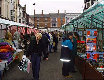 The Market Place in Louth.