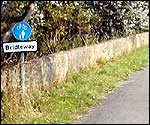 A along the bridleway.