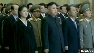 金正恩夫婦參加錦繡山太陽宮開幕儀式