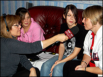 Maggie Philbin talks to the Vernon family