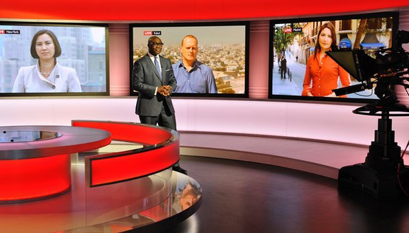 Komla Dumor in the new World News studio