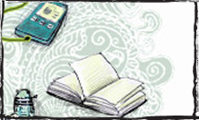 mp3 player and book