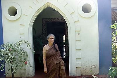 Dr Maria Couto outside her family home in the tiny village of Aldona