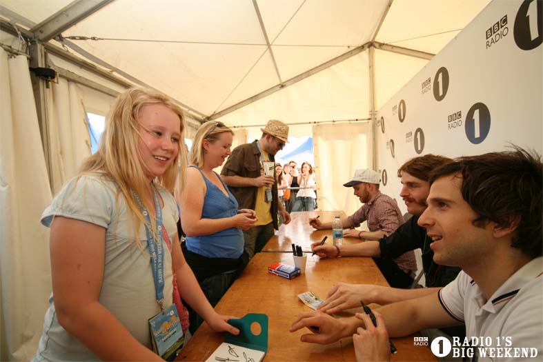 Signing sessions with The Hoosiers