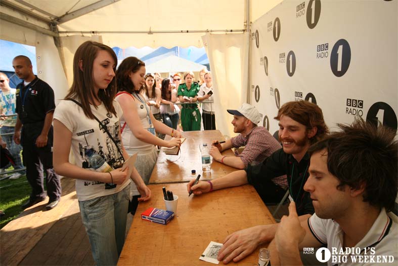 Signing sessions with The Hoosiers