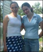 Louise with her sister Christina