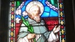 Stain glass window from the exterior of St Margaret's convent