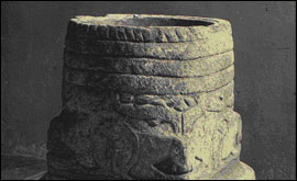 Large carved stone  vessel