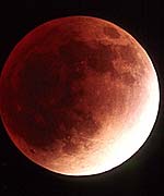 Picture: the Moon during an eclipse