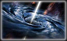 Artist's impression of gamma ray burst emerging from hypernova