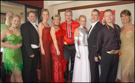 Emma, David, Laurence, Tim and James with their partners
