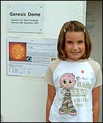 Pic: Sophie outside the Genesis Dome at Seething