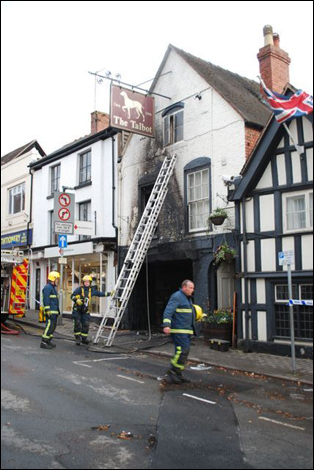 Fire at The Talbot Inn, Ledbury