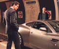 Pierce Brosnan and John Cleese at the fictional tube station Vauxhall Cross