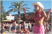 Dancing on the beach