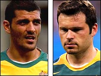 Aloisi (trái) và Viduka