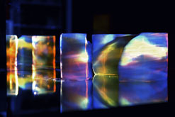 Liliane Lijn, 'Stardust' captured in aerogel, photo courtesy of Riflemaker