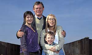 The White family: Jessica (Clare Thomas), George (Martin Clunes), Jane (Fay Ripley) and Tom (Charlie Hicks)