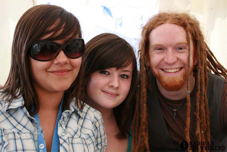 Newton Faulkner in the signing tent