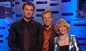 Julian McMahon, Graham Norton and Joan Rivers on The Graham Norton Show
