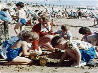 Family on the beach