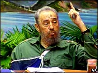 O líder cubano Fidel Castro